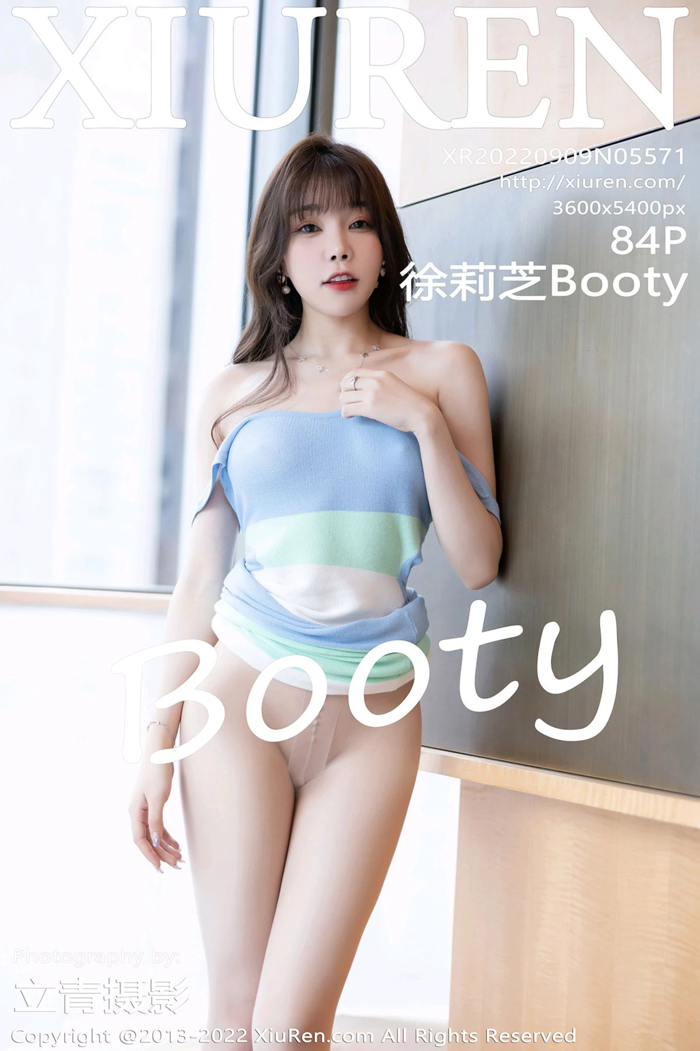 [XiuRen秀人网]No.5571_女神徐莉芝Booty淡蓝色连衣长裙配超薄无内肉丝秀翘臀诱惑写真84P-秀人网 - XiuRen.Space